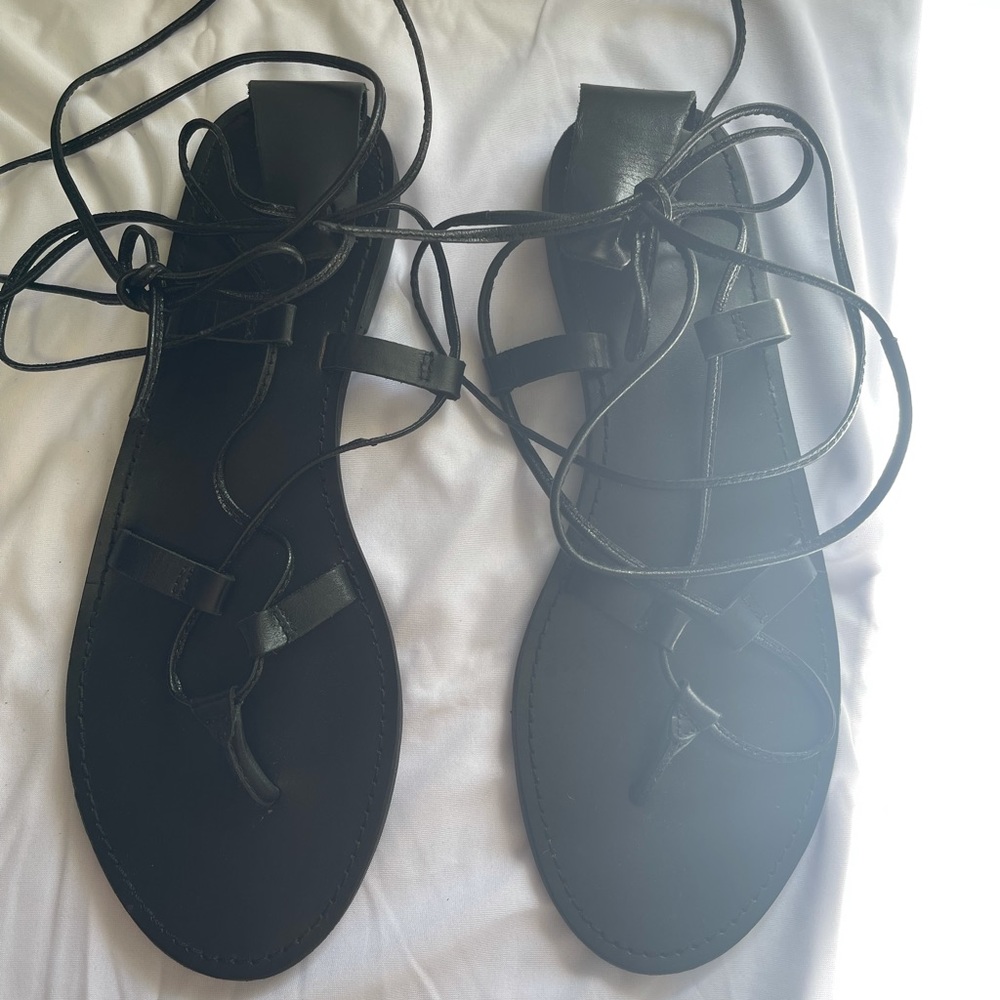Strappy black sandals!